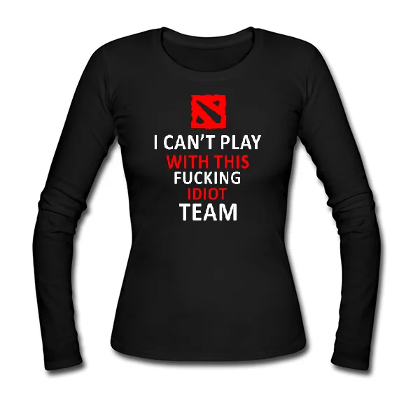 Жіночий лонгслив I cant play with this fucking idiot team