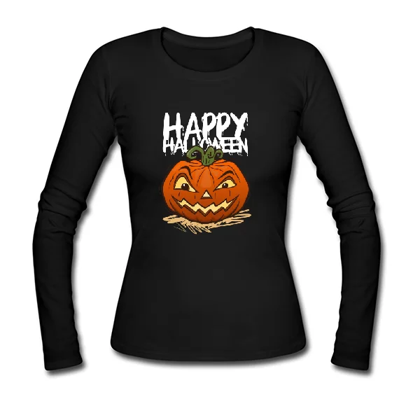Жіночий лонгслив Happy Halloween гарбуз