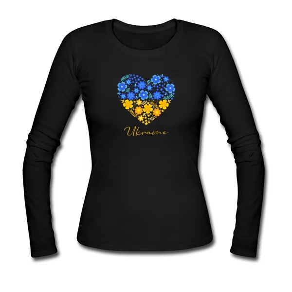 Женский лонгслив Ukraine сердце