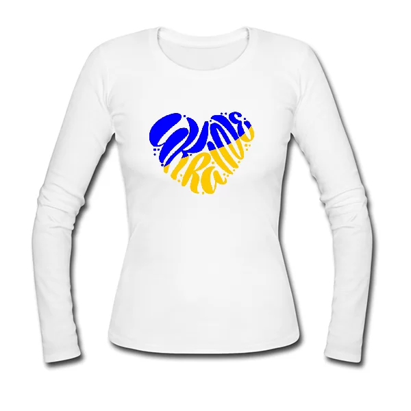 Женский лонгслив Ukraine in the heart