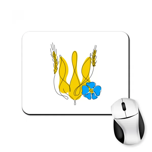 Коврик для мыши Герб Украины (пшеница)