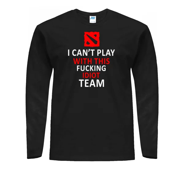 Чоловічий лонгслив I cant play with this fucking idiot team