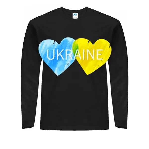 Мужской лонгслив Украина сердца